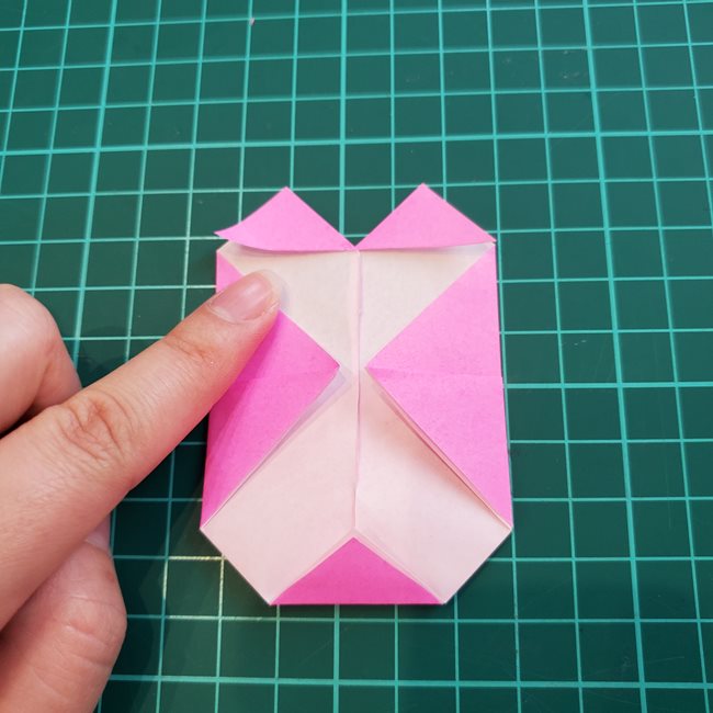 うさぎの折り紙 簡単で3歳児も作れる作り方折り方(8)