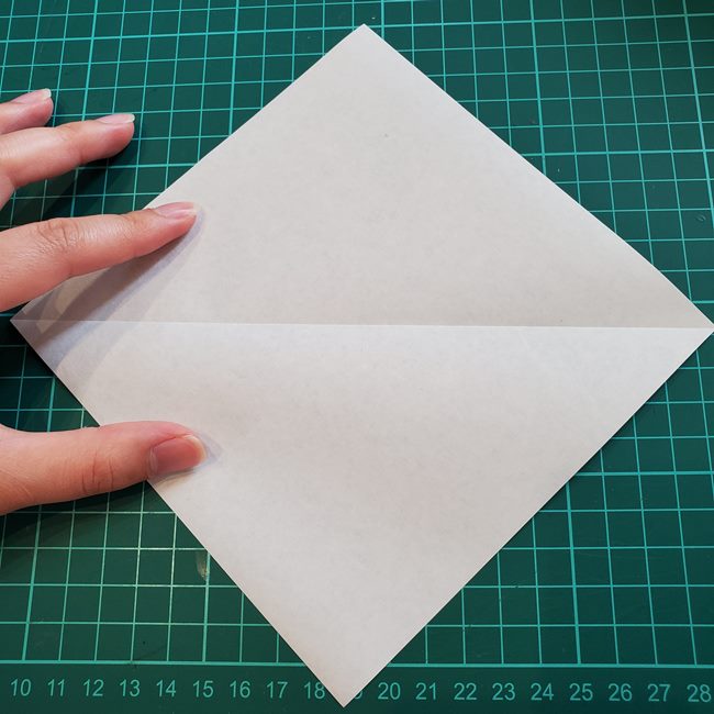 富士山の折り紙を平面でつくる折り方作り方(3)