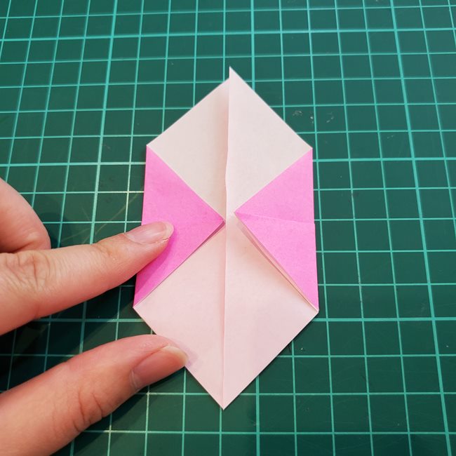 うさぎの折り紙 簡単で3歳児も作れる作り方折り方(6)