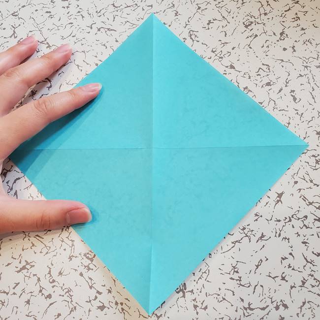 富士山の折り紙を平面でつくる折り方作り方(6)