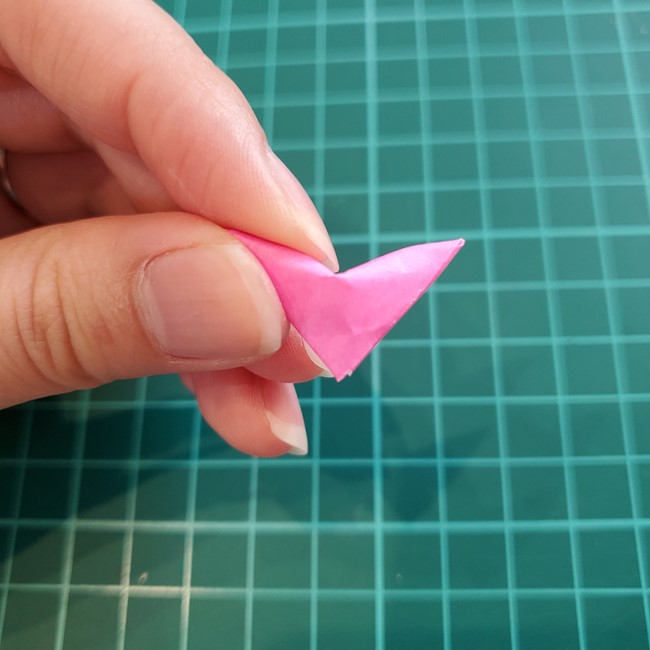 折り紙のハートは立体でも小さいと作り方は簡単！(12)