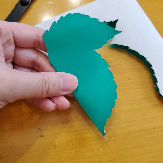 ぶどうの葉っぱの折り紙☆簡単なブドウの葉の作り方折り方(6)
