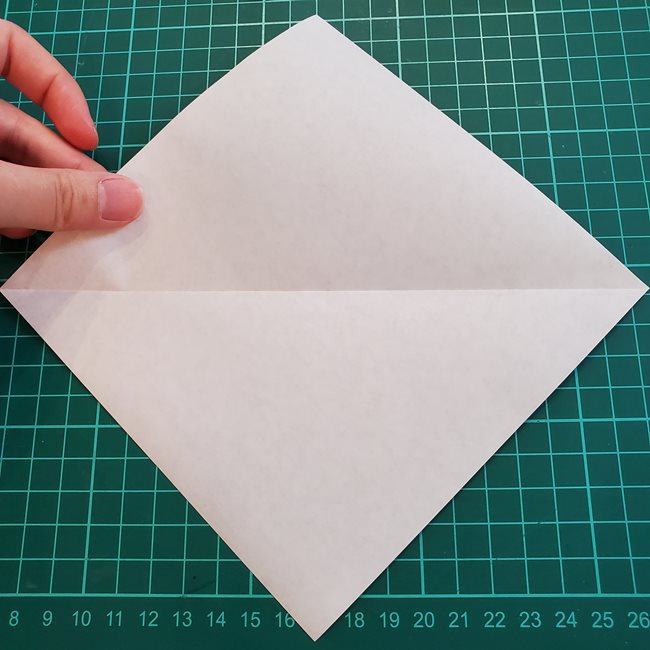ぶどうの製作 立体的な壁面工作★折り紙の簡単な折り方作り方②土台(3)