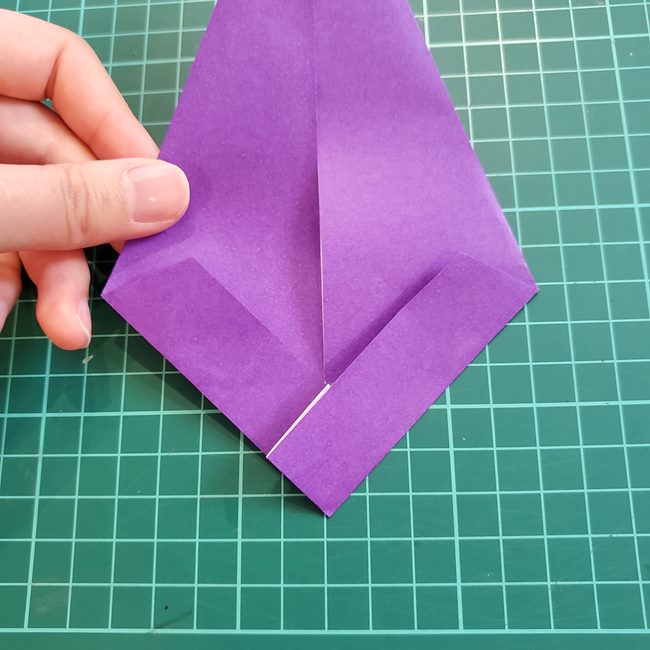 ぶどうの製作 立体的な壁面工作★折り紙の簡単な折り方作り方②土台(7)