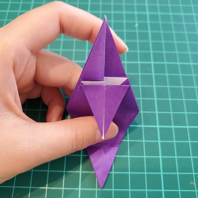 キャンドルホルダーの折り紙 折り方作り方②立体(8)