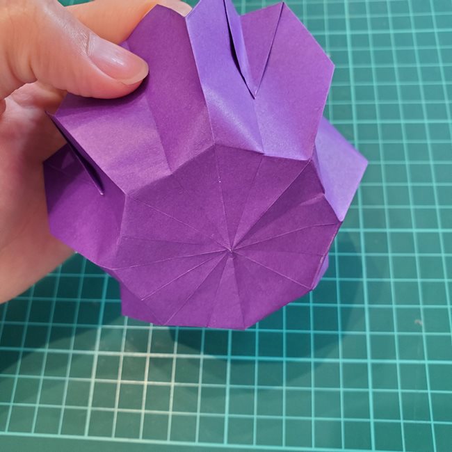 キャンドルホルダーの折り紙 折り方作り方②立体(12)