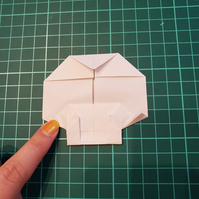 ハロウィンの折り紙 ドクロ・ガイコツの簡単な折り方作り方(29)
