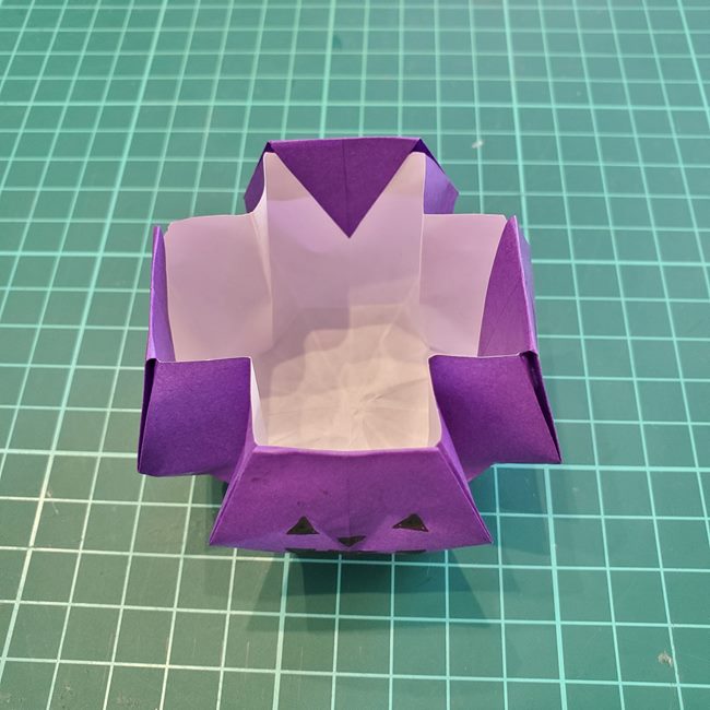 キャンドルホルダーの折り紙 折り方作り方②立体(22)