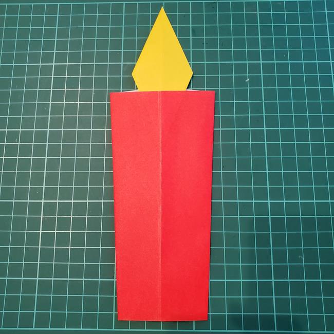誕生日の折り紙 ろうそくの折り方作り方②火(7)