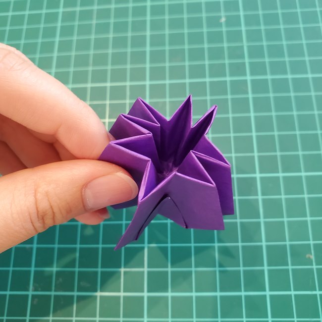 キャンドルホルダーの折り紙 折り方作り方②立体(13)