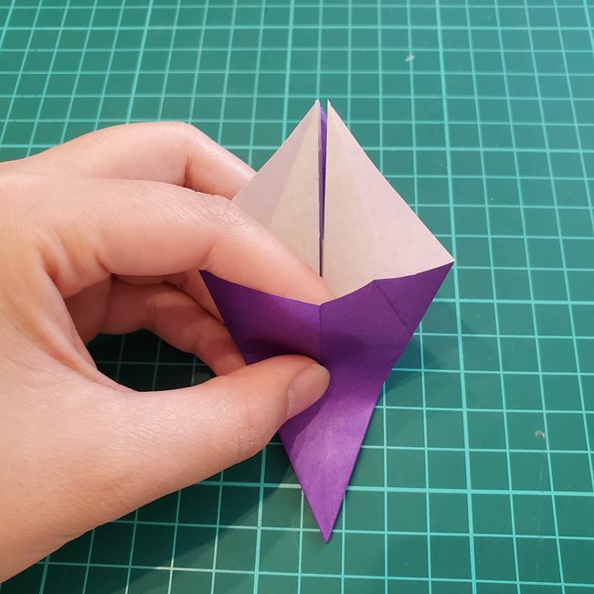 キャンドルホルダーの折り紙 折り方作り方②立体(1)