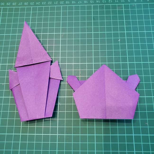 折り紙 お城の作り方折り方(立体的)③完成(1)
