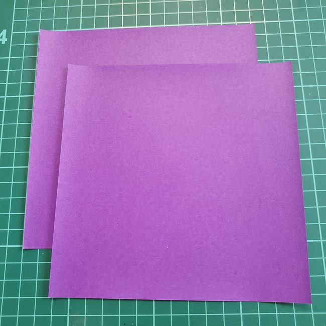ぶどうの製作 立体的な壁面工作★折り紙の簡単な折り方作り方①実(1)