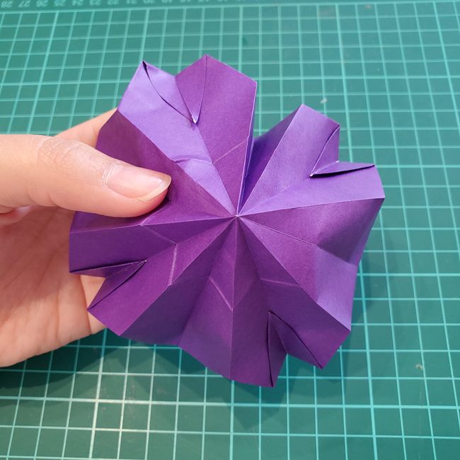 キャンドルホルダーの折り紙 折り方作り方②立体(11)