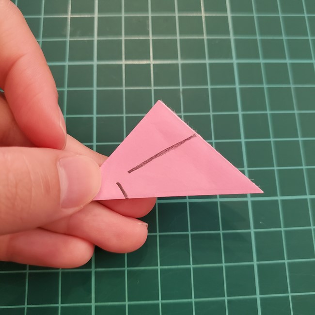 なでしこの折り紙の立体的な花の折り方作り方(9)