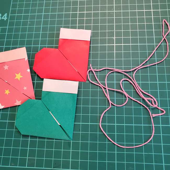 折り紙の吊るし飾り クリスマスver.作り方折り方(23)