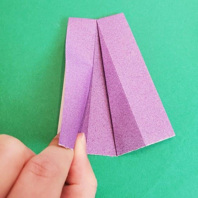 折り紙でラプンツェルの全身ドレスの折り方作り方①スカート(13)