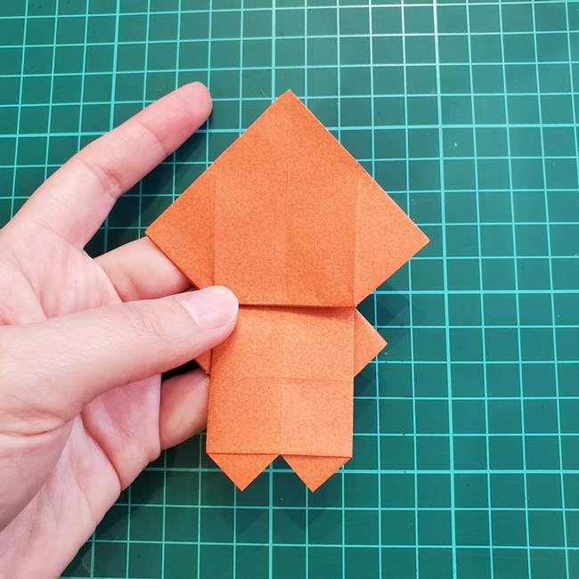 ジンジャーマンクッキーの折り紙 簡単な折り方作り方②顔(13)