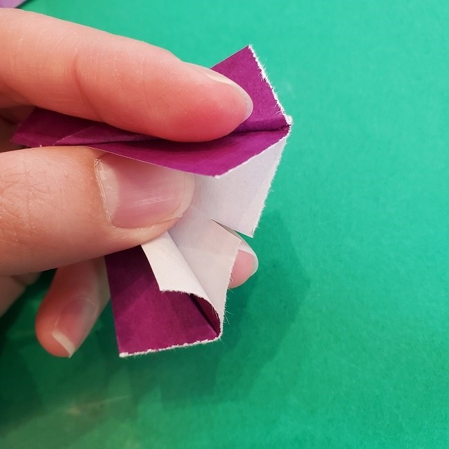 折り紙でラプンツェルの全身ドレスの折り方作り方②服(8)