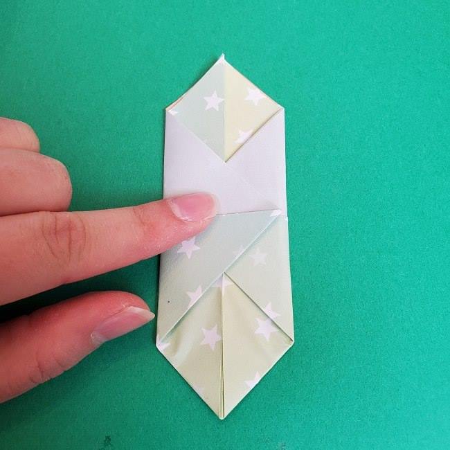 折り紙 シンデレラのガラスの靴｜立体的な作り方折り方②かかと(6)