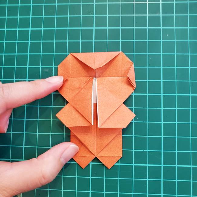 ジンジャーマンクッキーの折り紙 簡単な折り方作り方②顔(16)