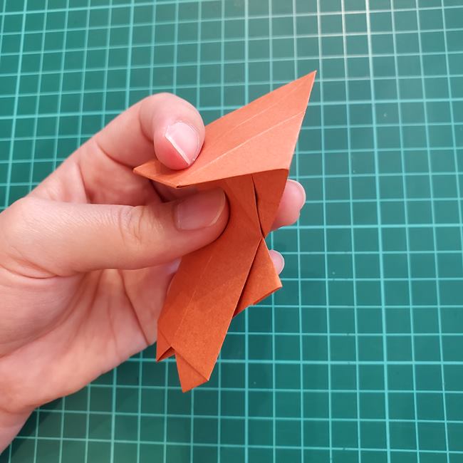 ジンジャーマンクッキーの折り紙 簡単な折り方作り方②顔(12)