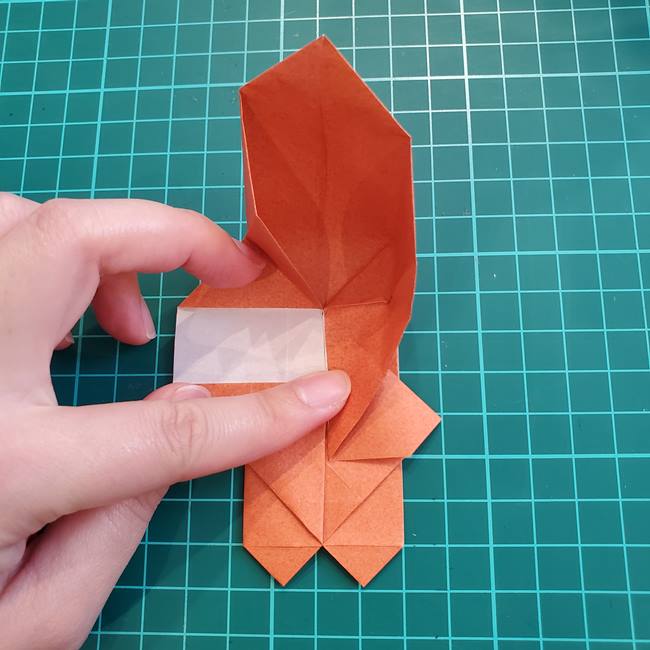 ジンジャーマンクッキーの折り紙 簡単な折り方作り方②顔(8)