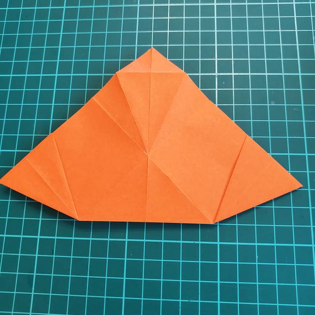 折り紙のクリスマスツリーの植木鉢 立体的な折り方作り方(16)