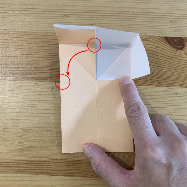 ツムツム折り紙ラプンツェルの簡単な折り方作り方①顔(5)
