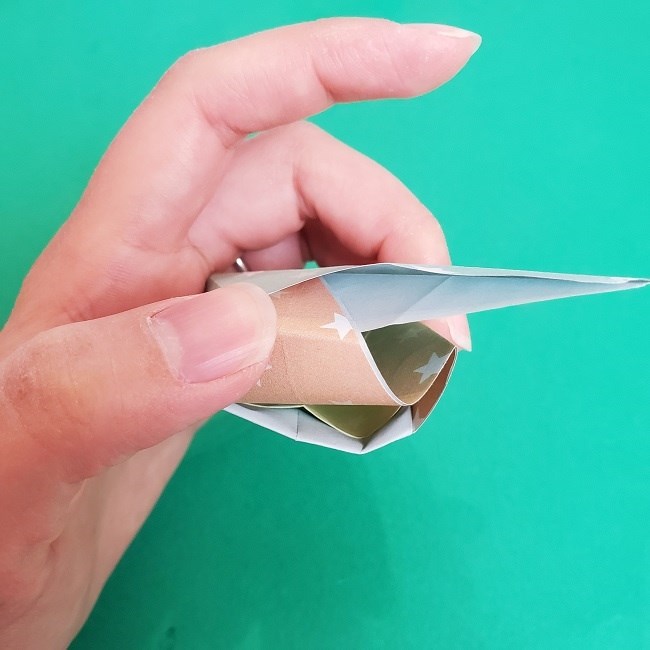 折り紙 シンデレラのガラスの靴｜立体的な作り方折り方①爪先(26)