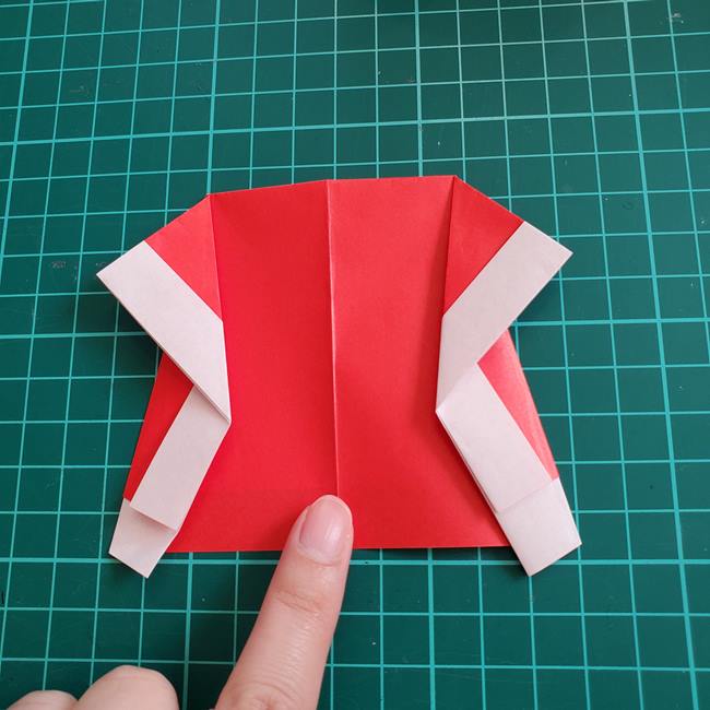サンタクロースの服の折り紙 折り方作り方(9)