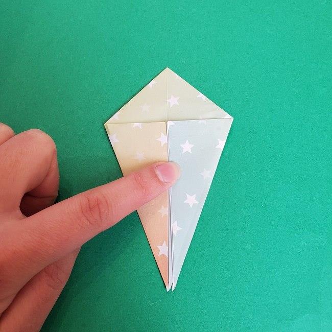 折り紙 シンデレラのガラスの靴｜立体的な作り方折り方①爪先(12)
