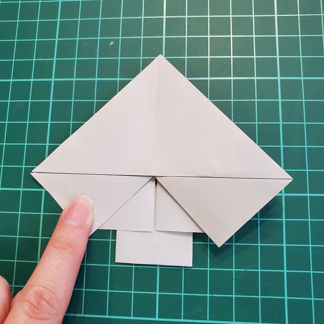 クリスマスツリーの折り紙 おしゃれな平面飾りの折り方作り方①基本(23)