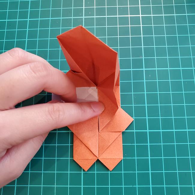 ジンジャーマンクッキーの折り紙 簡単な折り方作り方②顔(7)