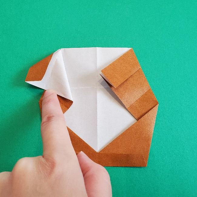 プーさんinはちみつ壺の折り紙｜折り方作り方③壺(15)