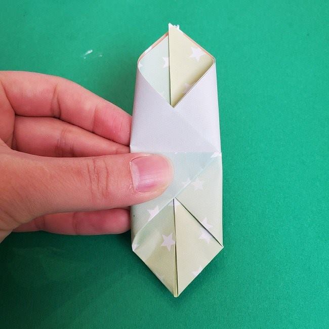 折り紙 シンデレラのガラスの靴｜立体的な作り方折り方②かかと(5)