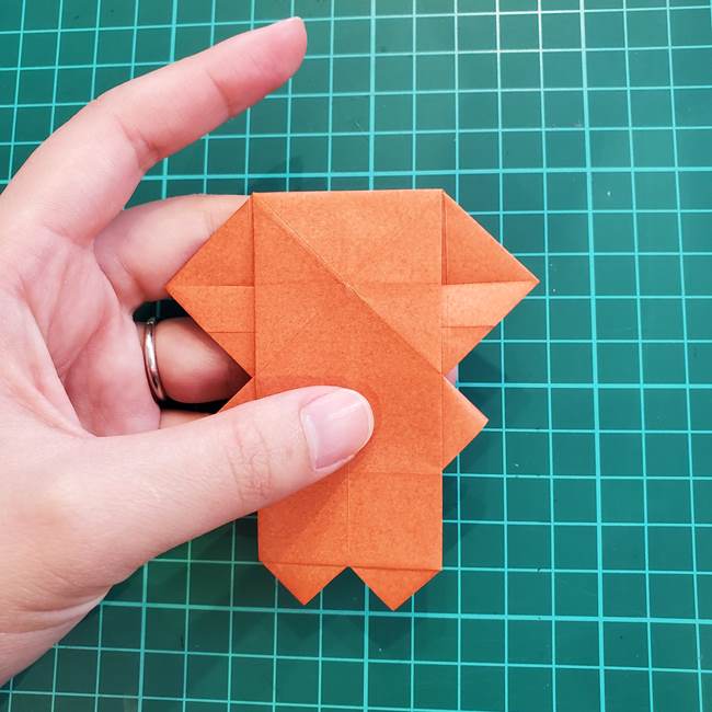 ジンジャーマンクッキーの折り紙 簡単な折り方作り方②顔(11)