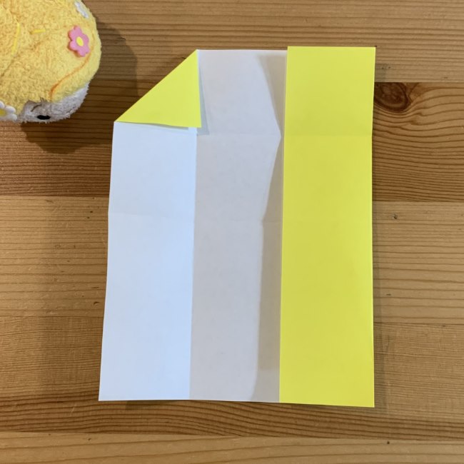ツムツム折り紙ラプンツェルの簡単な折り方作り方②髪(5)
