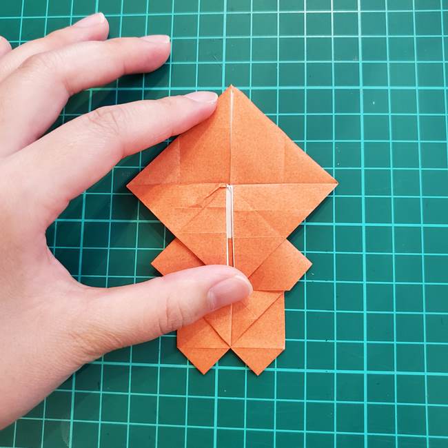 ジンジャーマンクッキーの折り紙 簡単な折り方作り方②顔(14)