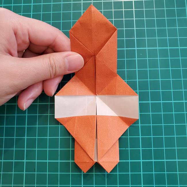 ジンジャーマンクッキーの折り紙 簡単な折り方作り方②顔(5)