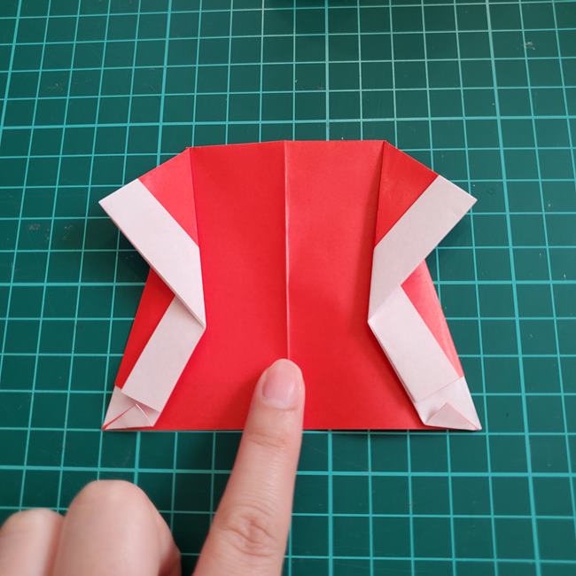 サンタクロースの服の折り紙 折り方作り方(10)