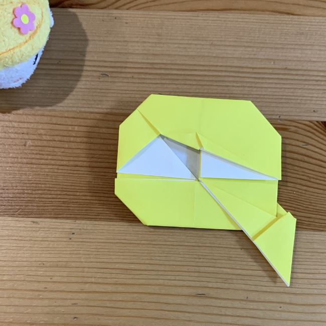 ツムツム折り紙ラプンツェルの簡単な折り方作り方②髪(18)