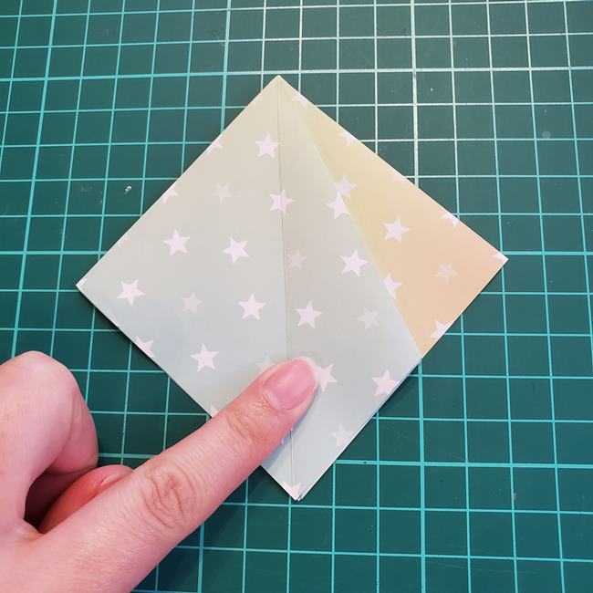 クリスマスツリーの折り紙 おしゃれな平面飾りの折り方作り方①基本(14)