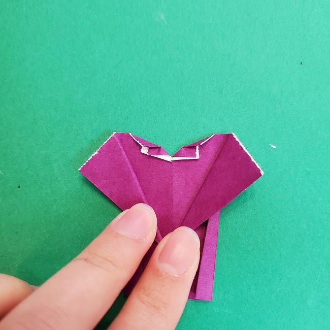 折り紙でラプンツェルの全身ドレスの折り方作り方②服(11)