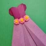 折り紙のラプンツェル 全身ドレスの折り方作り方｜花もつけてステキな服に