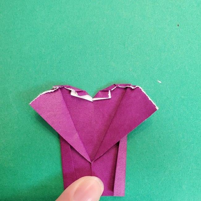 折り紙でラプンツェルの全身ドレスの折り方作り方②服(12)