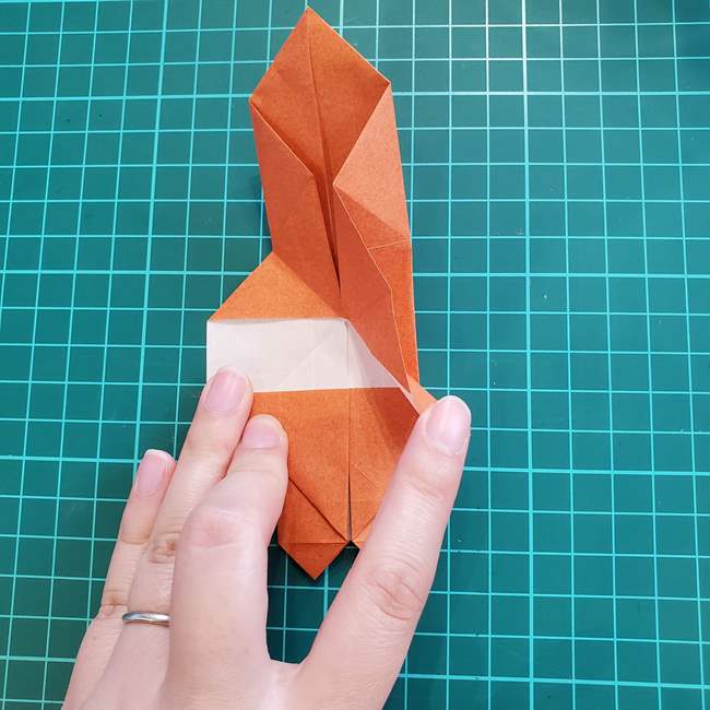 ジンジャーマンクッキーの折り紙 簡単な折り方作り方②顔(6)