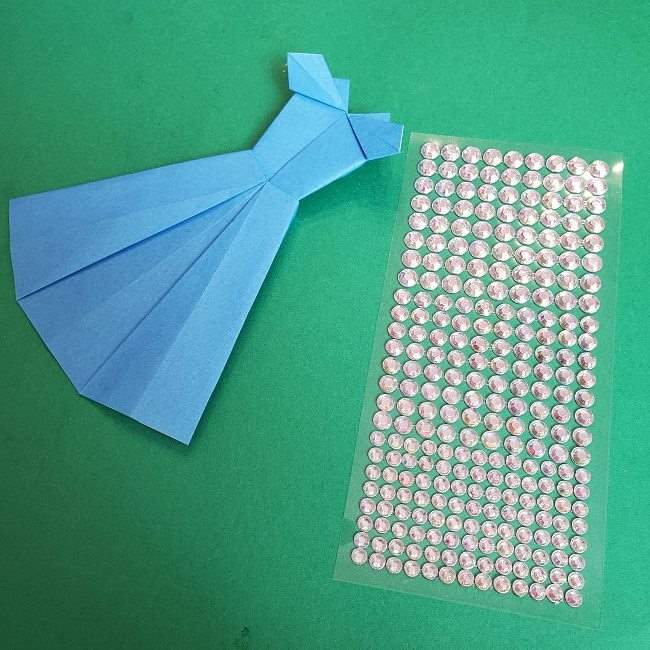 シンデレラのドレスの折り紙の折り方作り方(32)