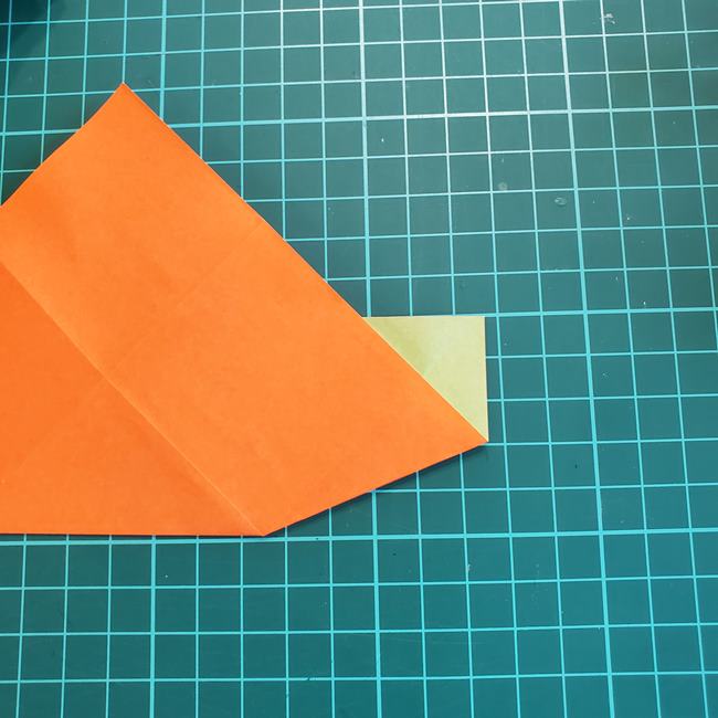 折り紙のクリスマスツリーの植木鉢 立体的な折り方作り方(11)