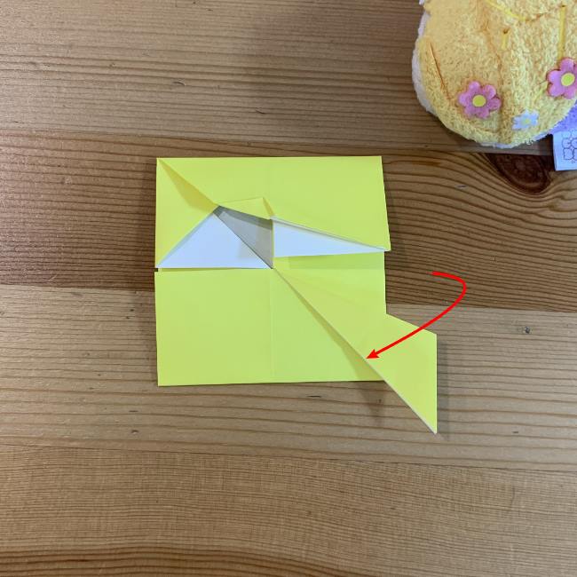 ツムツム折り紙ラプンツェルの簡単な折り方作り方②髪(14)